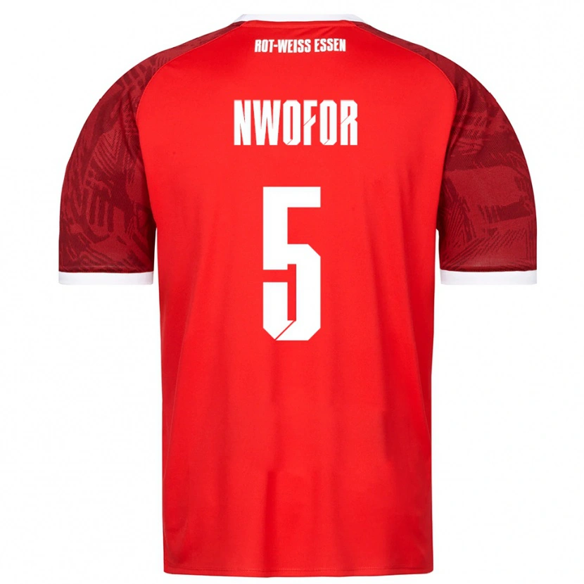 Danxen Men Jamie Nwofor #5 Red Burgundy White Away Jersey 2025/26 T-Shirt