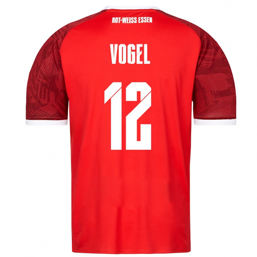 Danxen Men Colin Vogel #12 Red Burgundy White Away Jersey 2025/26 T-Shirt