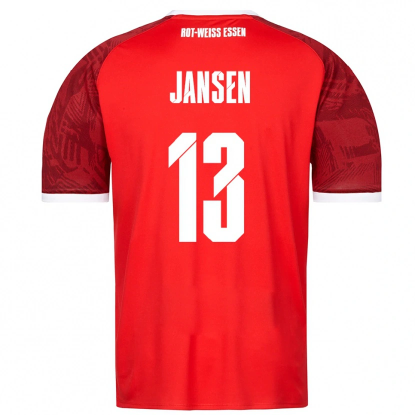 Danxen Men Joshua Jansen #13 Red Burgundy White Away Jersey 2025/26 T-Shirt