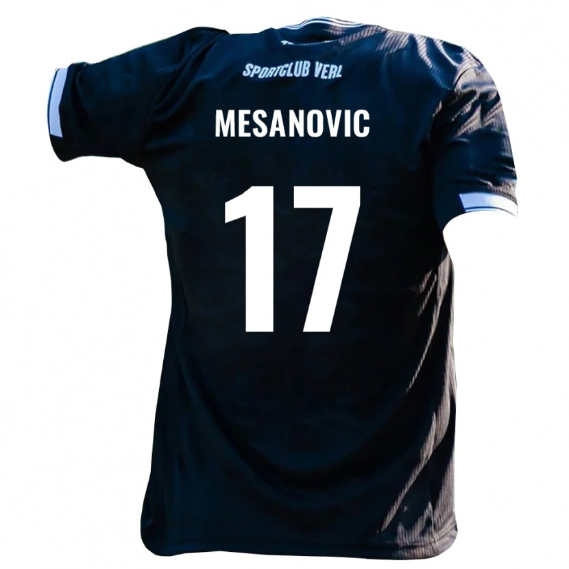 Danxen Men Almin Mesanovic #17 Black White Away Jersey 2025/26 T-Shirt