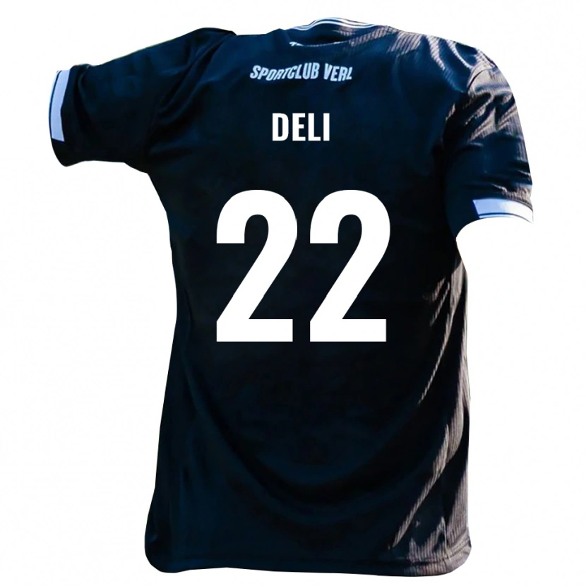 Danxen Men Levin Deli #22 Black White Away Jersey 2025/26 T-Shirt
