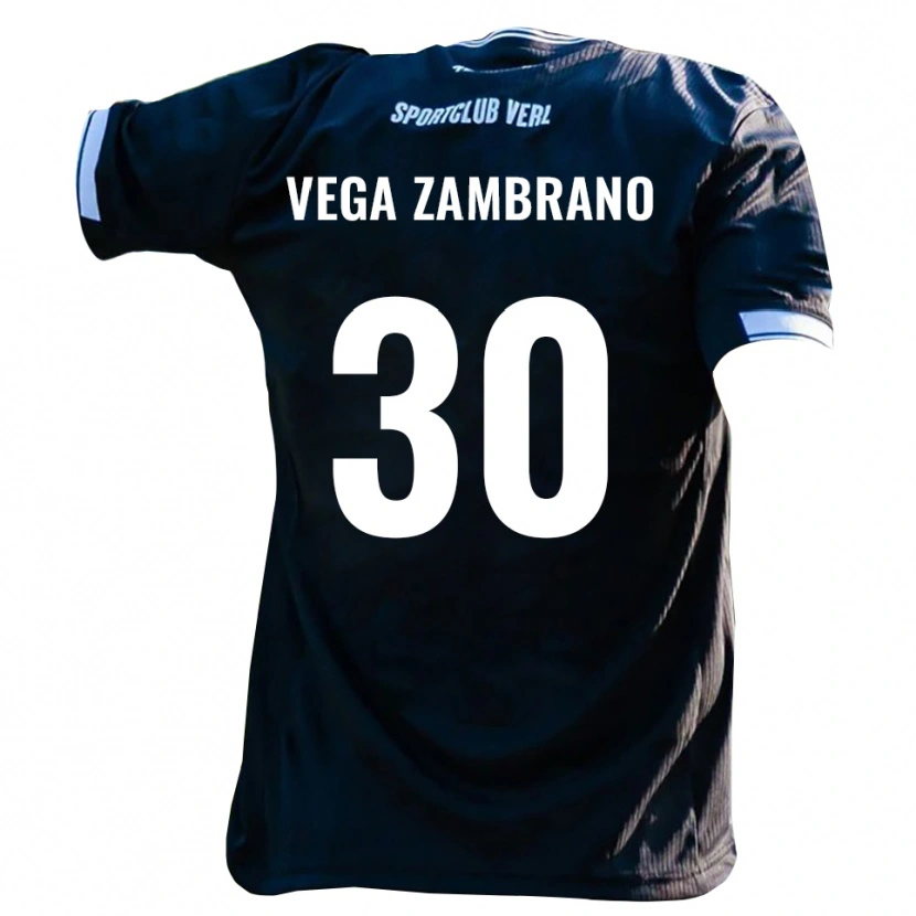 Danxen Men Lian Vega Zambrano #30 Black White Away Jersey 2025/26 T-Shirt