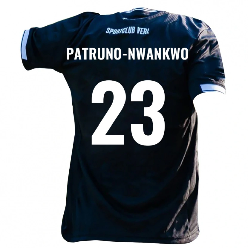 Danxen Men Josiah Patruno-Nwankwo #23 Black White Away Jersey 2025/26 T-Shirt