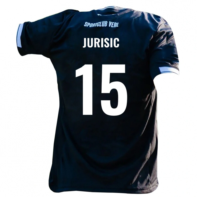 Danxen Men Fabian Jurisic #15 Black White Away Jersey 2025/26 T-Shirt