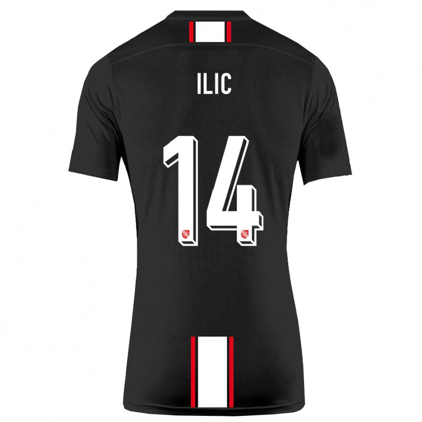 Danxen Men Marko Ilic #14 Black White Away Jersey 2025/26 T-Shirt
