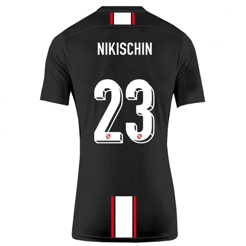 Danxen Men Adrian Nikischin #23 Black White Away Jersey 2025/26 T-Shirt