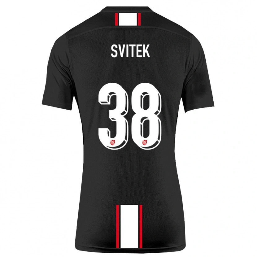 Danxen Men Leon Svitek #38 Black White Away Jersey 2025/26 T-Shirt