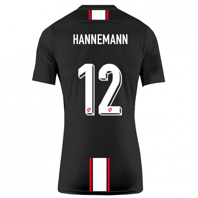 Danxen Men Sören Hannemann #12 Black White Away Jersey 2025/26 T-Shirt