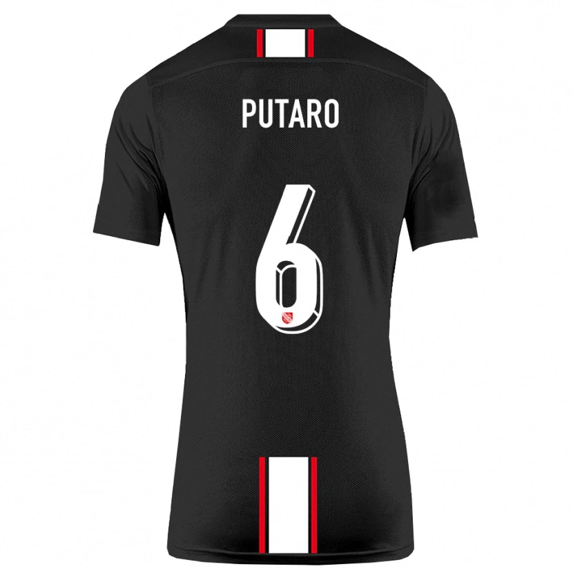 Danxen Men Luca Putaro #6 Black White Away Jersey 2025/26 T-Shirt