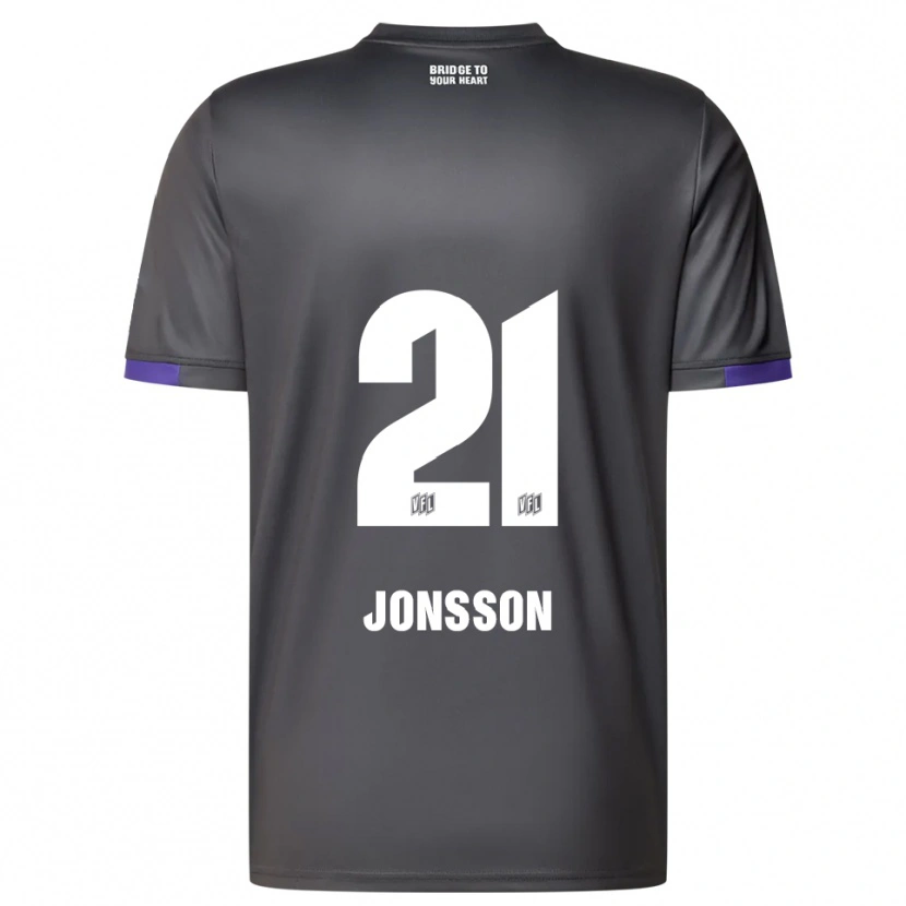 Danxen Men Lukas Jonsson #21 Gray Purple Away Jersey 2025/26 T-Shirt