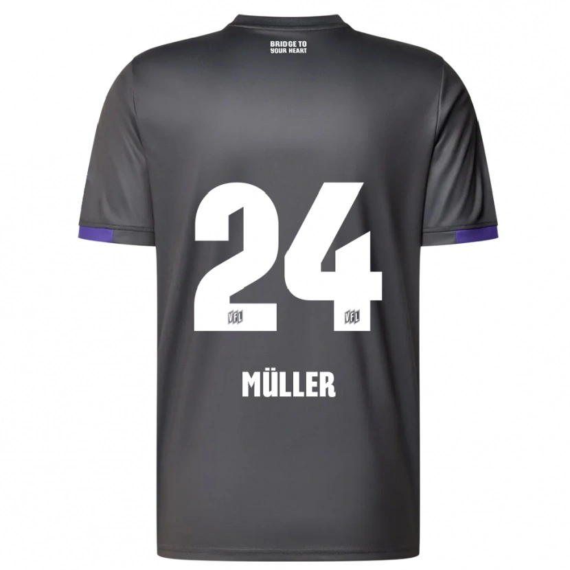 Danxen Men Jannik Müller #24 Gray Purple Away Jersey 2025/26 T-Shirt
