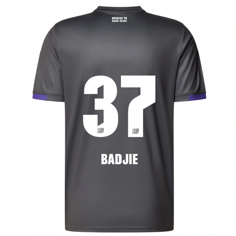Danxen Men Ismail Badjie #37 Gray Purple Away Jersey 2025/26 T-Shirt