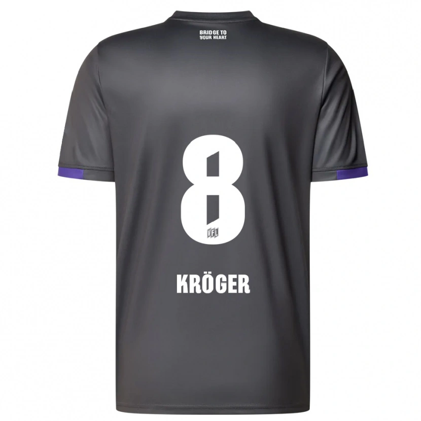 Danxen Men Luca Kröger #8 Gray Purple Away Jersey 2025/26 T-Shirt