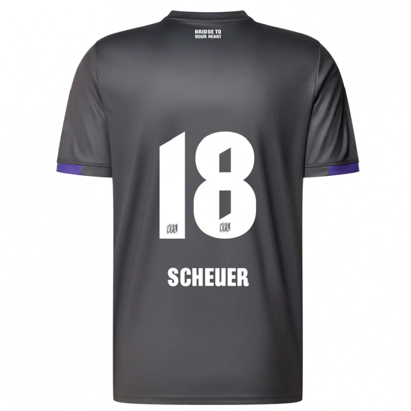 Danxen Men Nevio Scheuer #18 Gray Purple Away Jersey 2025/26 T-Shirt