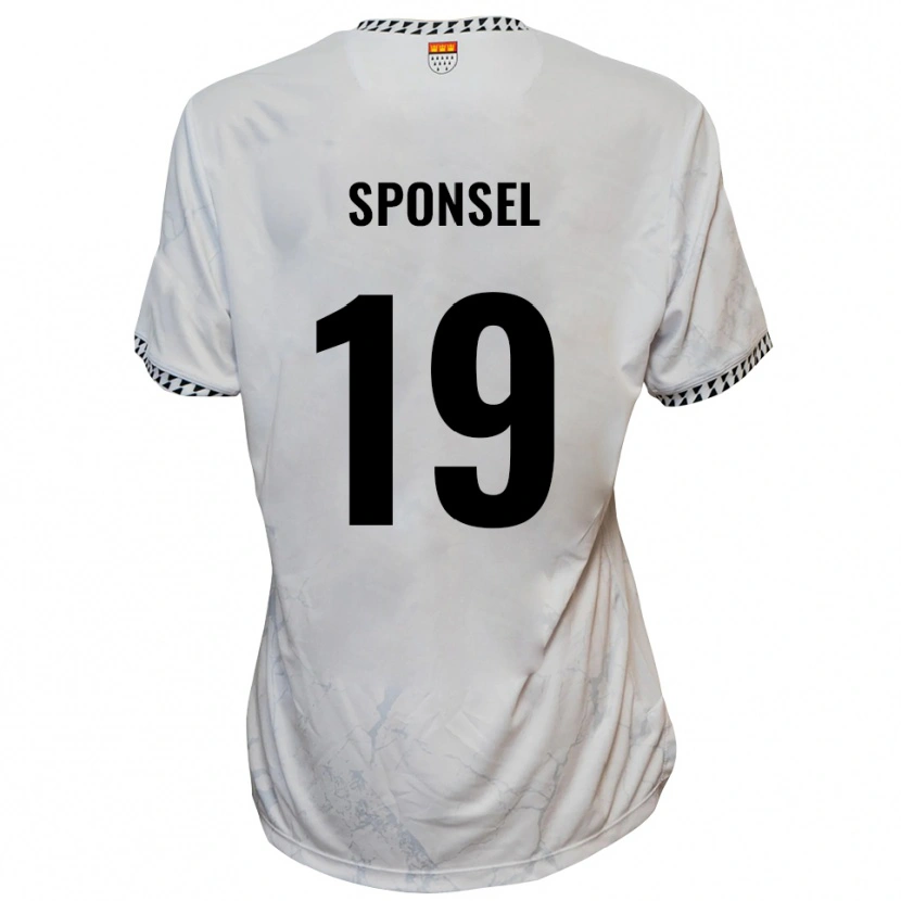 Danxen Men Meiko Sponsel #19 White Black Away Jersey 2025/26 T-Shirt