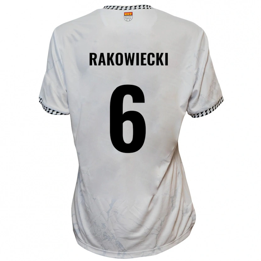 Danxen Men Keny Rakowiecki #6 White Black Away Jersey 2025/26 T-Shirt