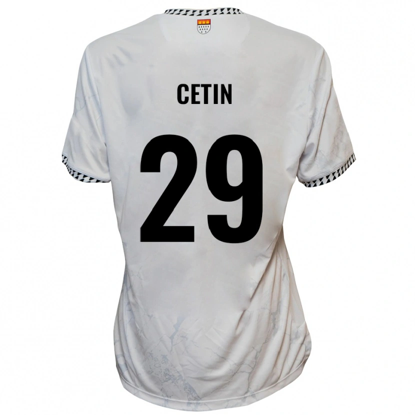 Danxen Men Erkan Cetin #29 White Black Away Jersey 2025/26 T-Shirt