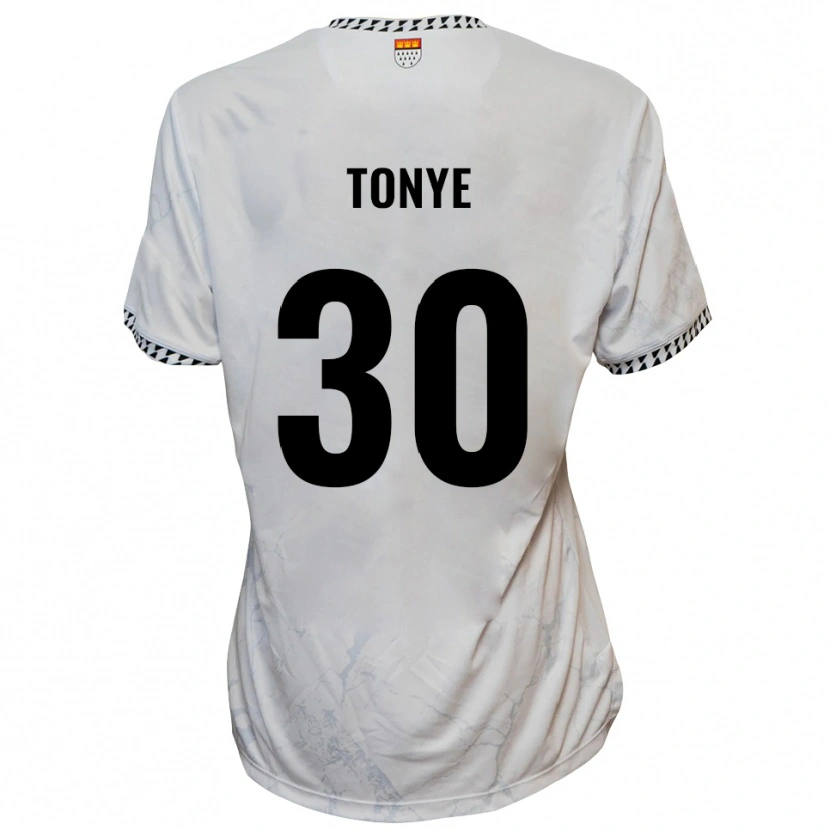 Danxen Men Yannick Tonye #30 White Black Away Jersey 2025/26 T-Shirt