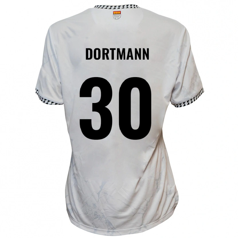 Danxen Men Niklas Dortmann #30 White Black Away Jersey 2025/26 T-Shirt