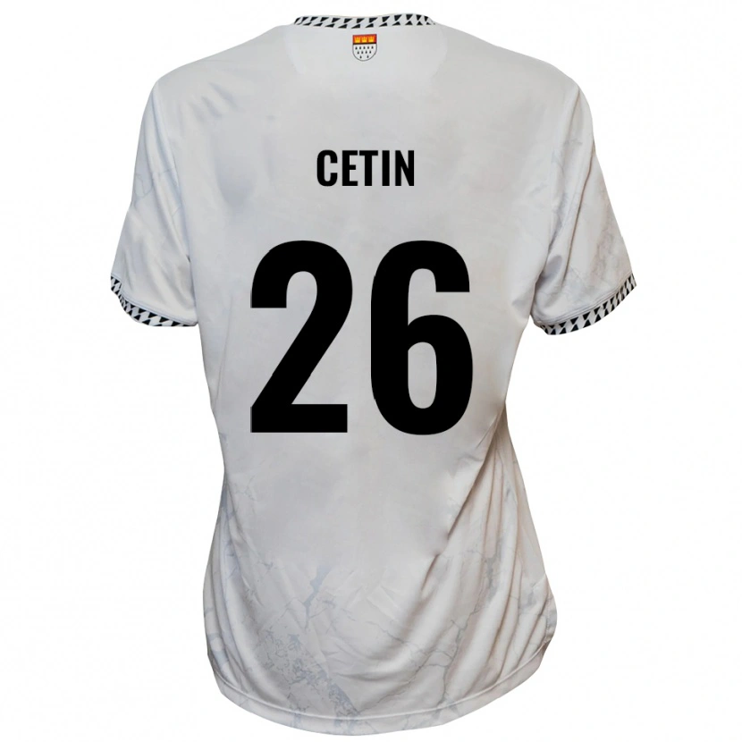 Danxen Men Serkan Cetin #26 White Black Away Jersey 2025/26 T-Shirt