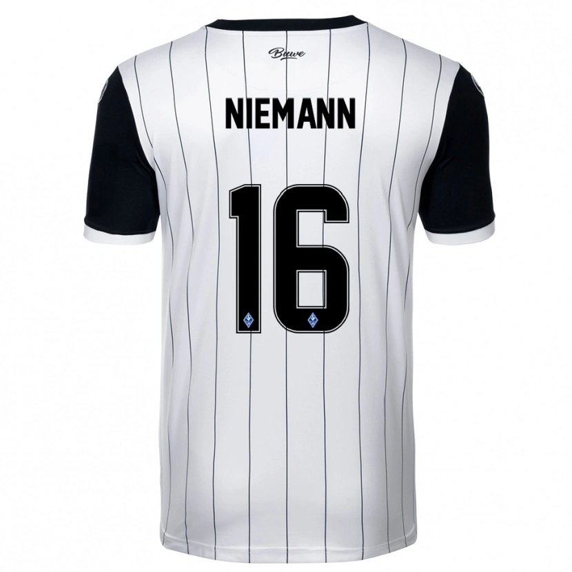 Danxen Men Jan Niemann #16 White Black Away Jersey 2025/26 T-Shirt