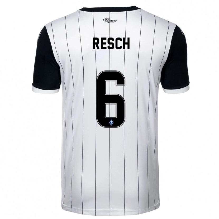 Danxen Men Kimo Resch #6 White Black Away Jersey 2025/26 T-Shirt