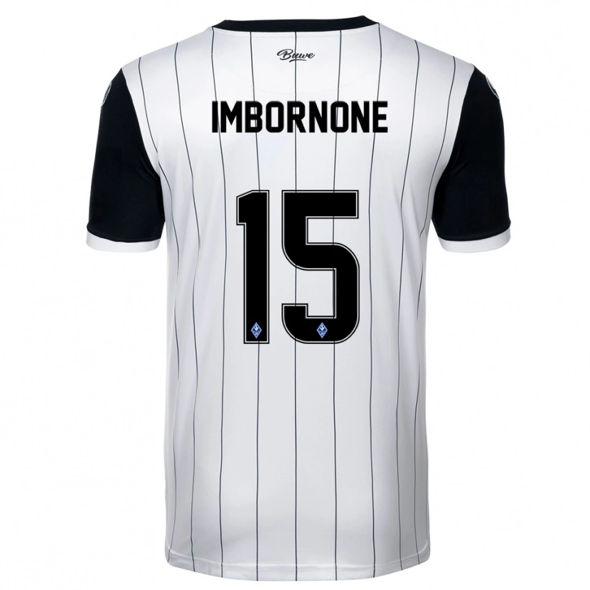 Danxen Men Fabio Imbornone #15 White Black Away Jersey 2025/26 T-Shirt