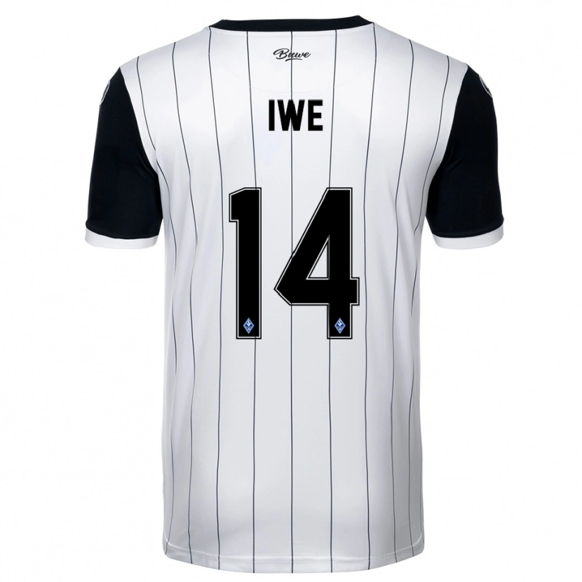 Danxen Men Emmanuel Iwe #14 White Black Away Jersey 2025/26 T-Shirt