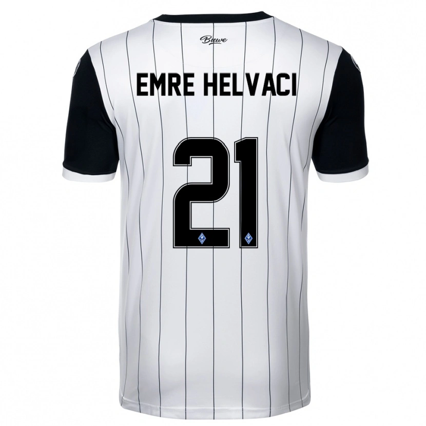 Danxen Men Faruk Emre Helvaci #21 White Black Away Jersey 2025/26 T-Shirt