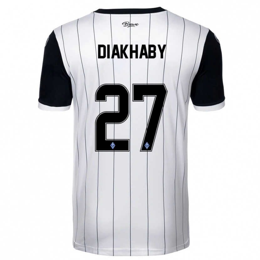 Danxen Men Adama Diakhaby #27 White Black Away Jersey 2025/26 T-Shirt