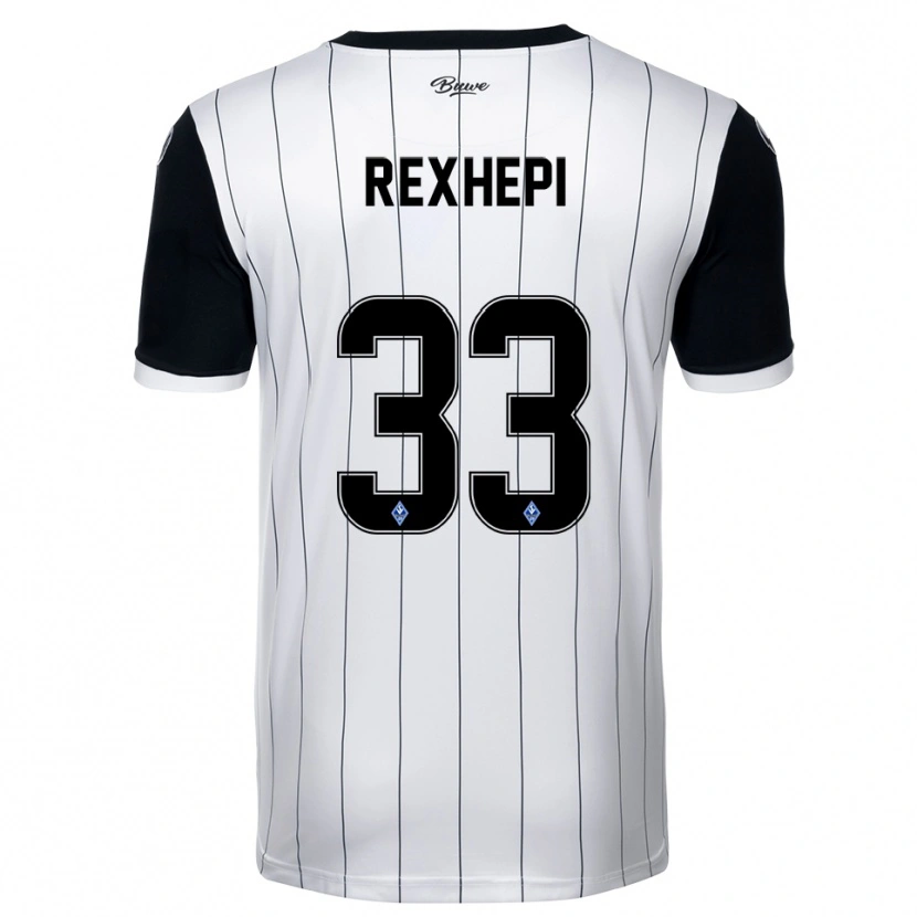 Danxen Men Arlind Rexhepi #33 White Black Away Jersey 2025/26 T-Shirt