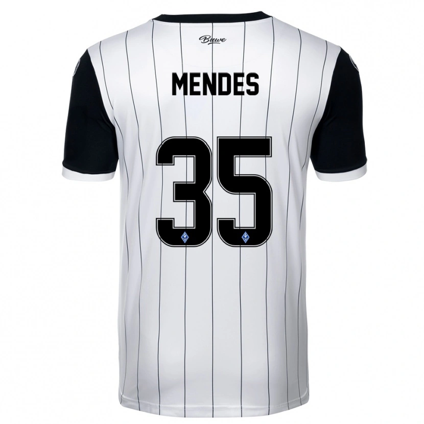 Danxen Men Djayson Mendes #35 White Black Away Jersey 2025/26 T-Shirt
