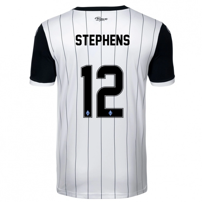Danxen Men Kaden Stephens #12 White Black Away Jersey 2025/26 T-Shirt