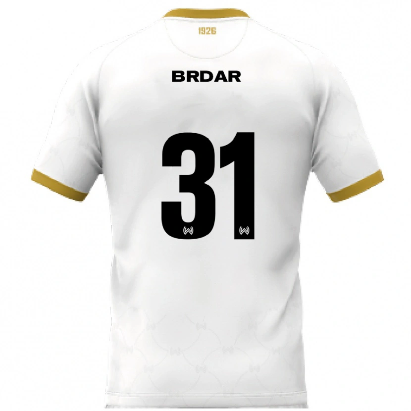 Danxen Men Noah Brdar #31 White Gold Away Jersey 2025/26 T-Shirt