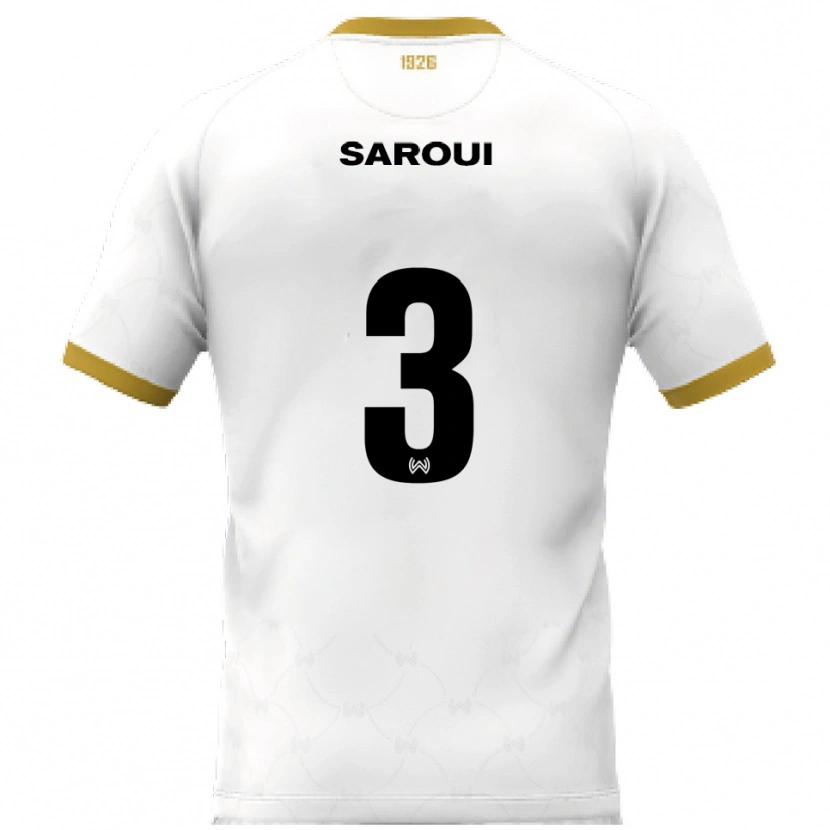 Danxen Men Amin Saroui #3 White Gold Away Jersey 2025/26 T-Shirt