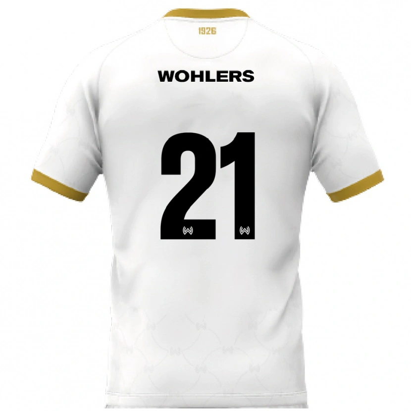 Danxen Men Ole Wohlers #21 White Gold Away Jersey 2025/26 T-Shirt