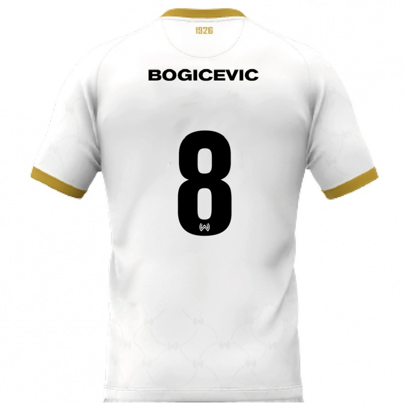 Danxen Men Donny Bogicevic #8 White Gold Away Jersey 2025/26 T-Shirt