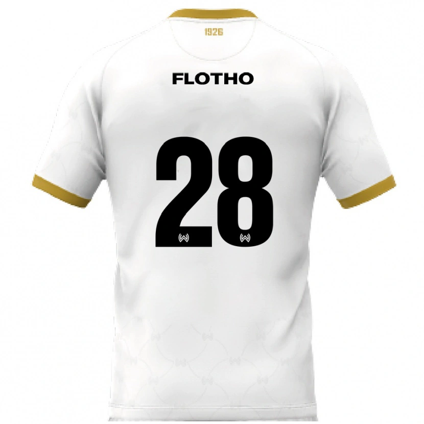 Danxen Men Moritz Flotho #28 White Gold Away Jersey 2025/26 T-Shirt