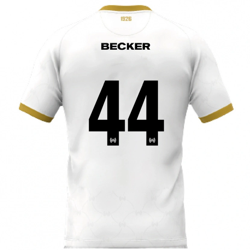 Danxen Men Jan Becker #44 White Gold Away Jersey 2025/26 T-Shirt