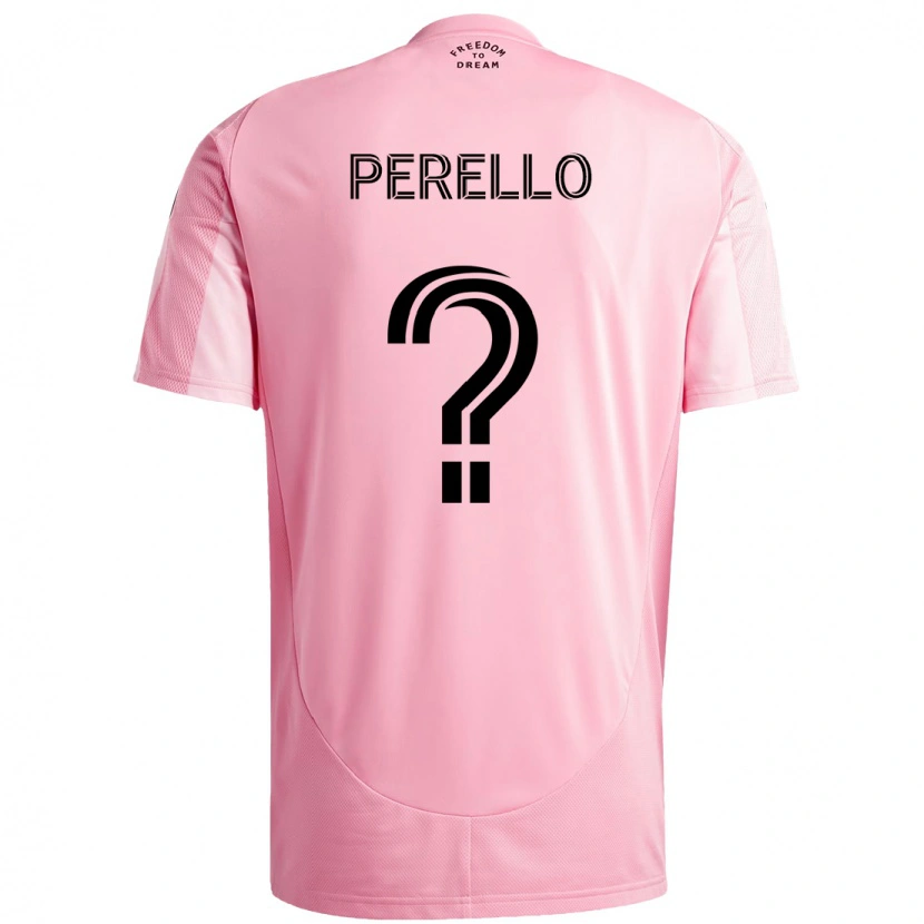 Danxen Kid Sergio Perello #0 Pink Black Home Jersey 2025/26 T-Shirt