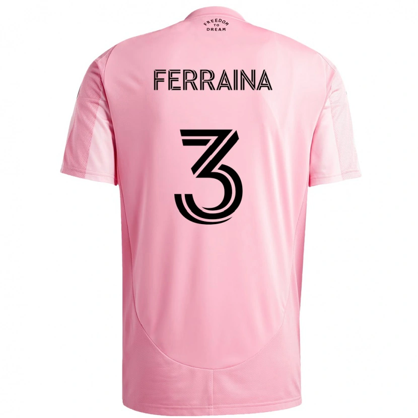 Danxen Kid Giovanni Ferraina #3 Pink Black Home Jersey 2025/26 T-Shirt