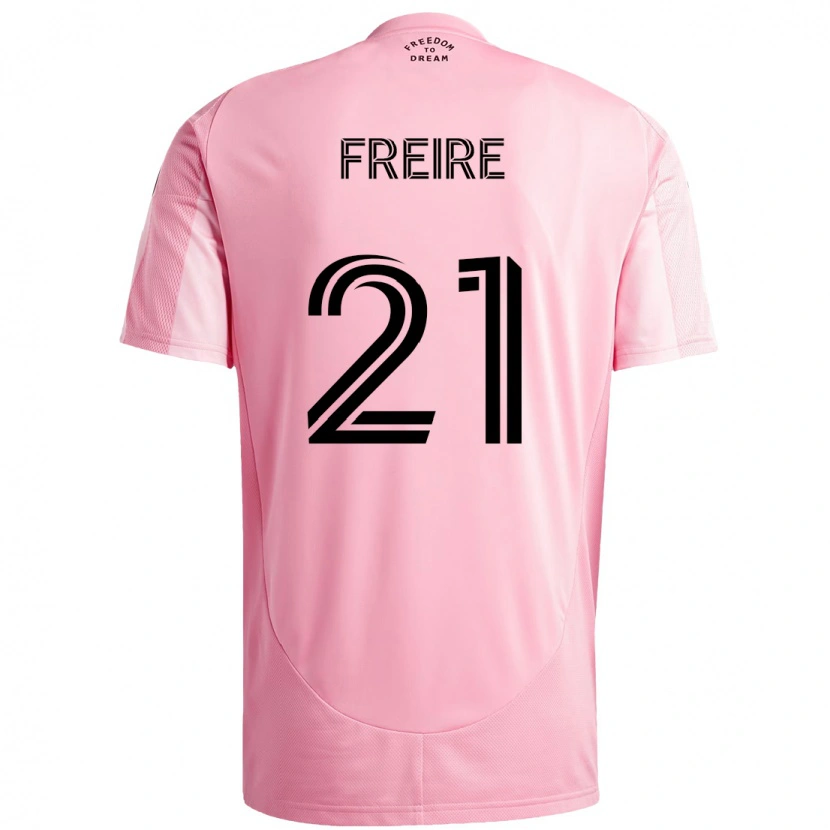 Danxen Kid Nicolas Freire #21 Pink Black Home Jersey 2025/26 T-Shirt