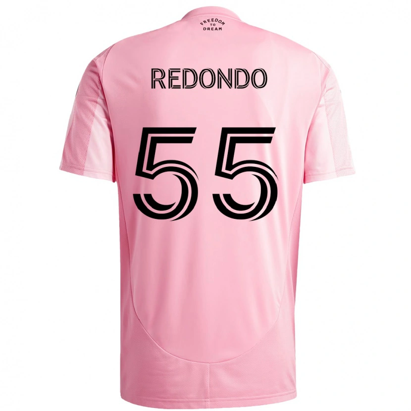 Danxen Kid Federico Redondo #55 Pink Black Home Jersey 2025/26 T-Shirt