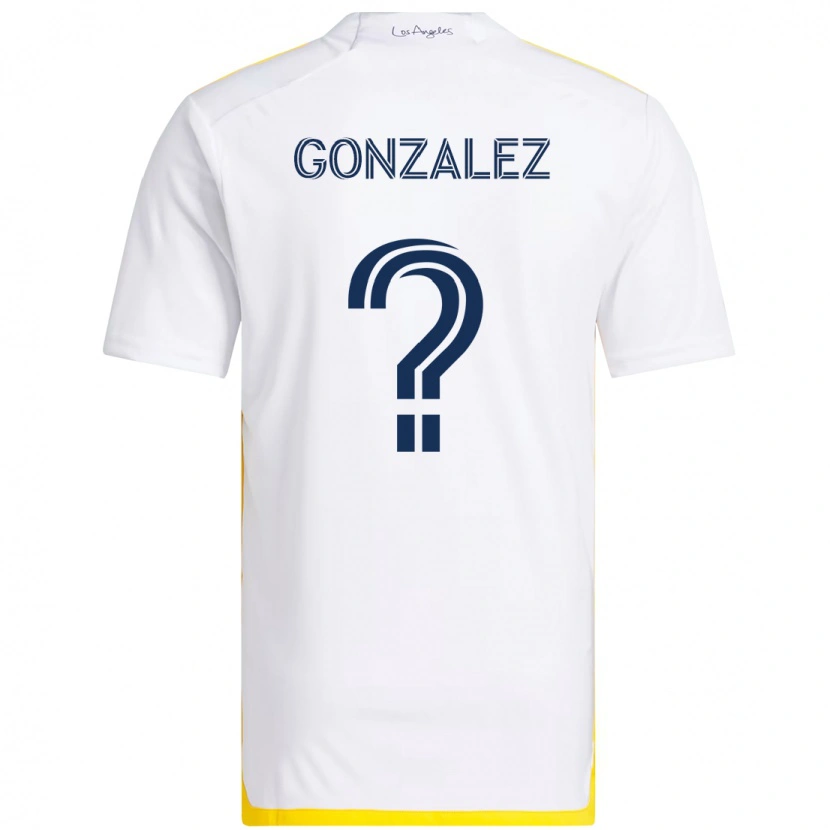 Danxen Kid Miguel Gonzalez #0 White Yellow Home Jersey 2025/26 T-Shirt