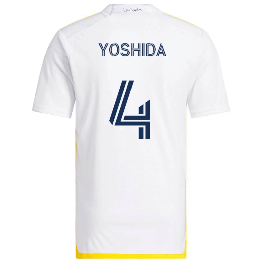 Danxen Kid Maya Yoshida #4 White Yellow Home Jersey 2025/26 T-Shirt