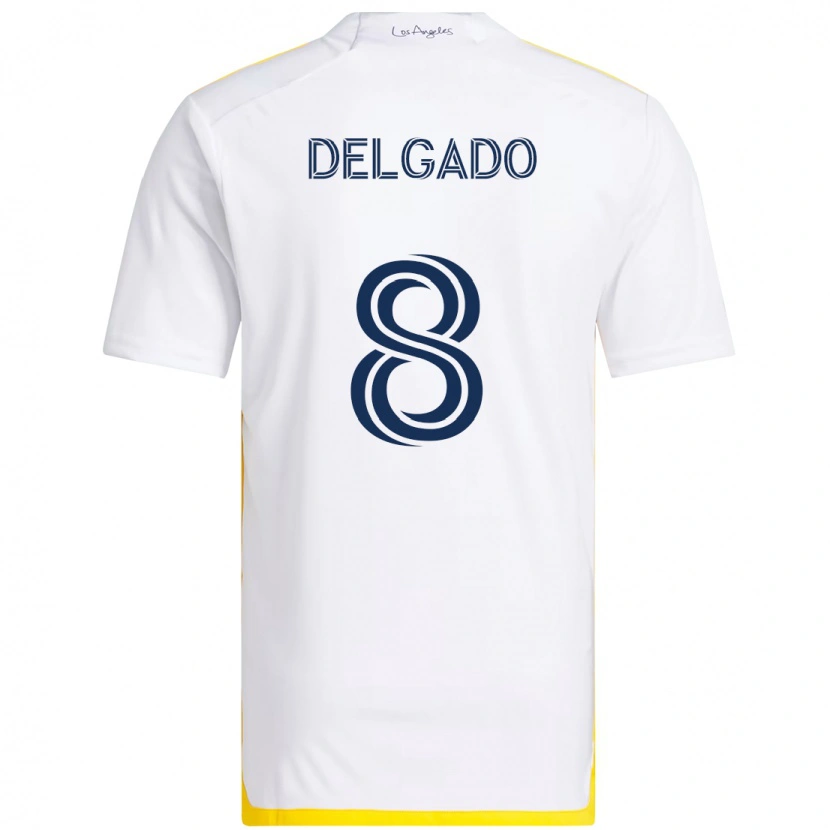 Danxen Kid Mark Delgado #8 White Yellow Home Jersey 2025/26 T-Shirt