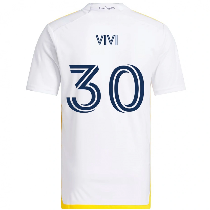 Danxen Kid Gino Vivi #30 White Yellow Home Jersey 2025/26 T-Shirt