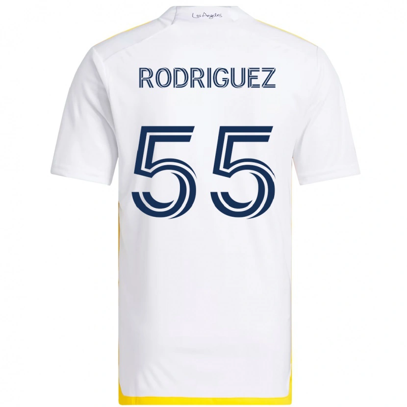 Danxen Kid Diego Rodriguez #55 White Yellow Home Jersey 2025/26 T-Shirt