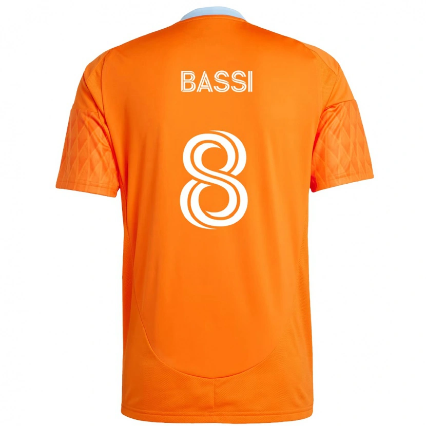Danxen Kid Amine Bassi #8 Orange White Home Jersey 2025/26 T-Shirt