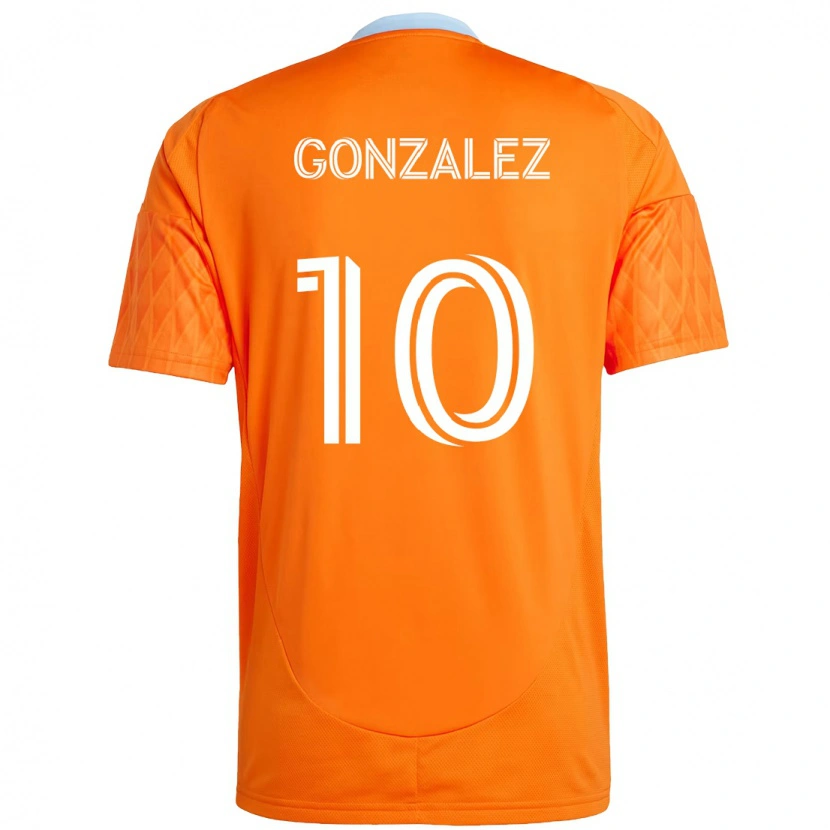 Danxen Kid Yair González #10 Orange White Home Jersey 2025/26 T-Shirt